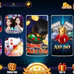 Giao diện cổng game 8US trên màn hình điện thoại