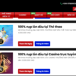 12bet thường xuyên tổ chức các chương trình khuyến mãi lớn nhỏ