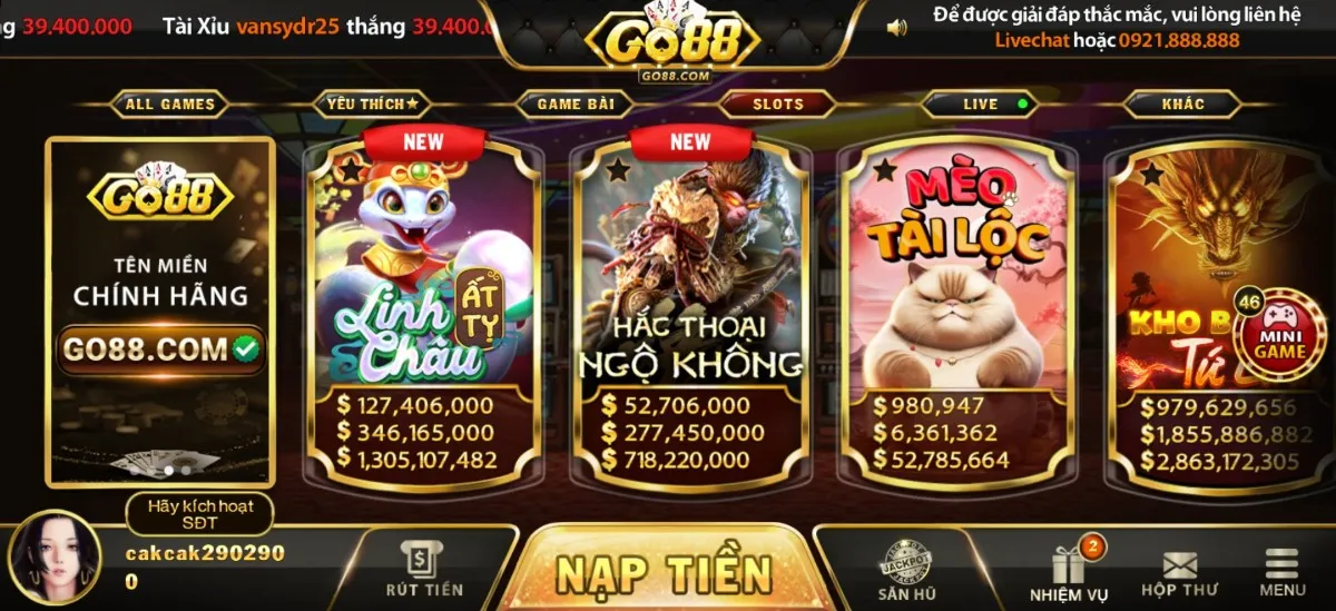 Quay Slot tại Go88 là một trong những chuyên mục giải trí hấp dẫn nhất