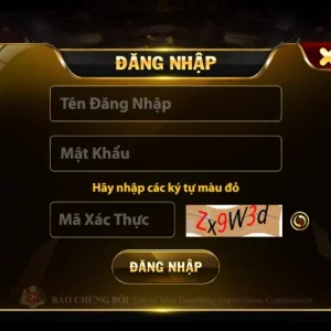 Biểu mẫu đăng nhập vào cổng game