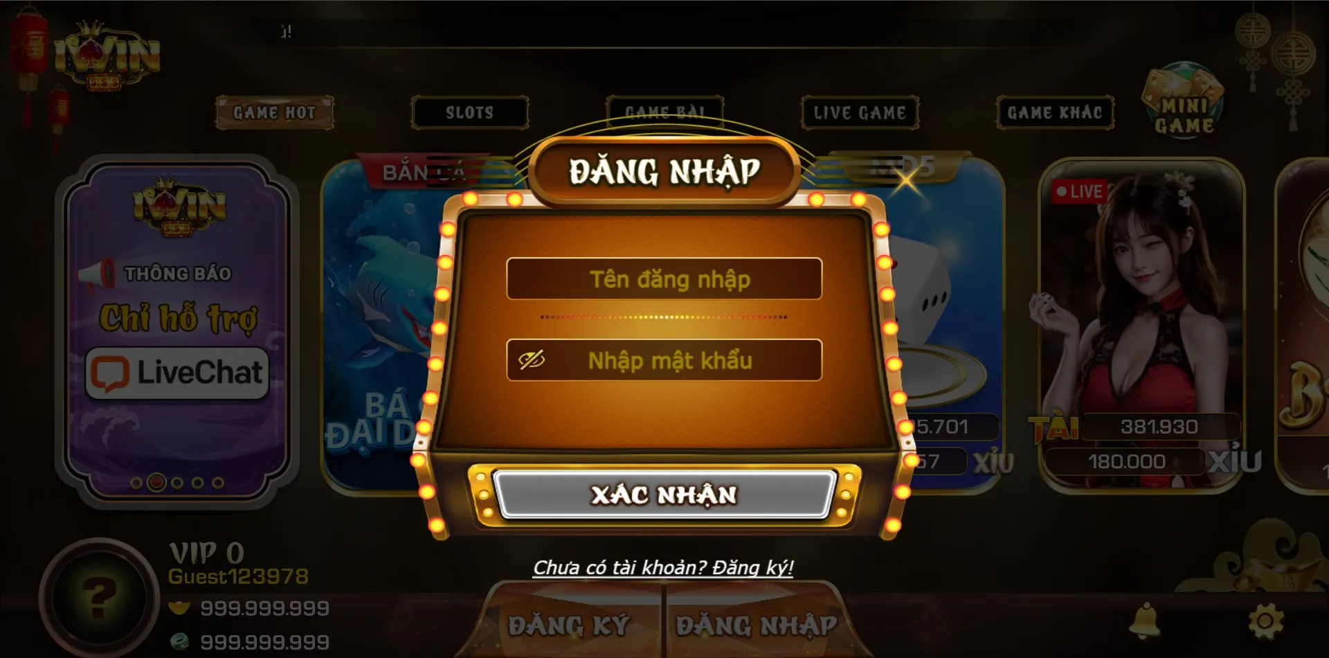 Đăng nhập IWIN vô cùngđơn giản