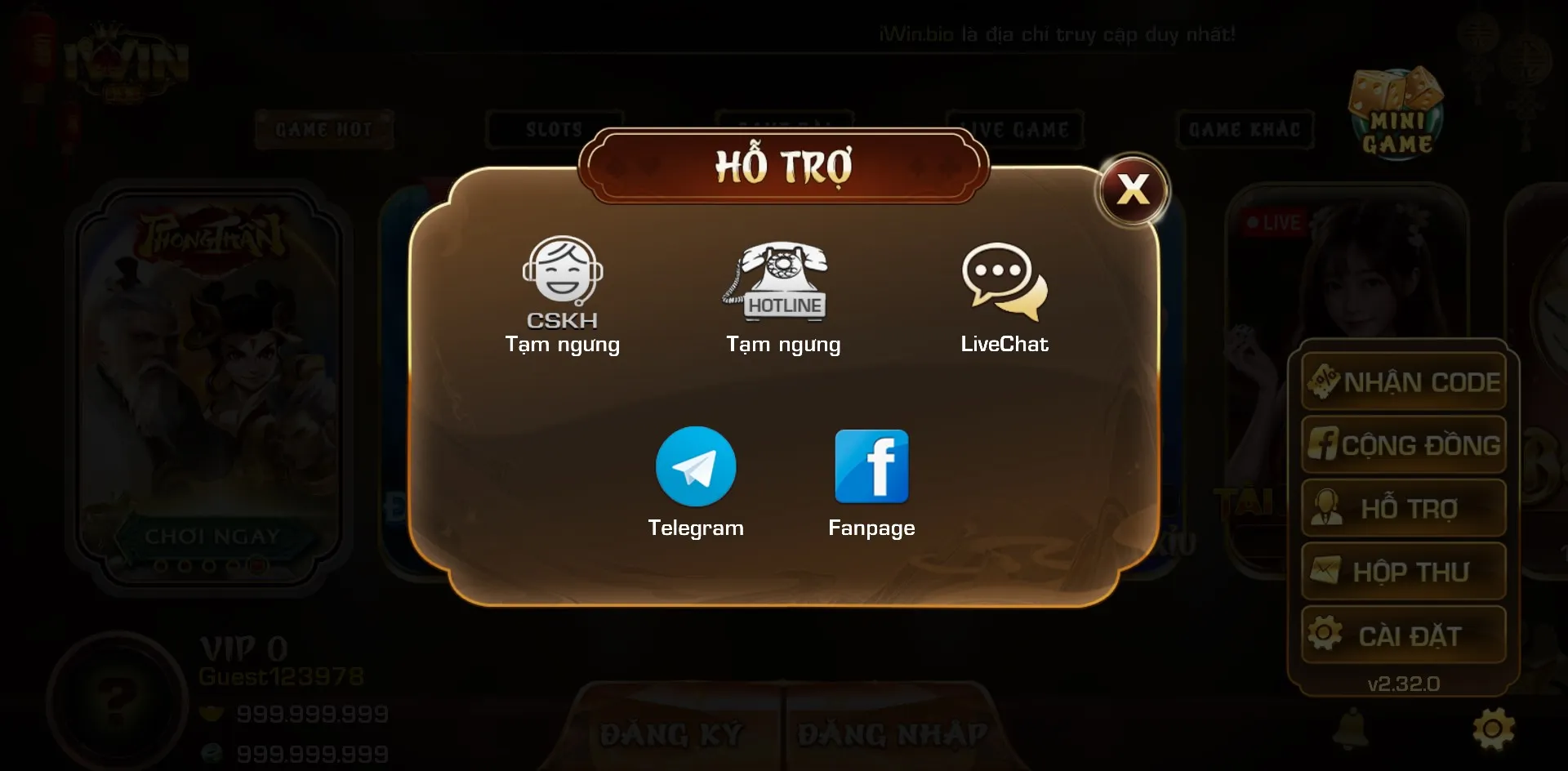 Liên hệ ngay với đội ngũ hỗ trợ của IWIN