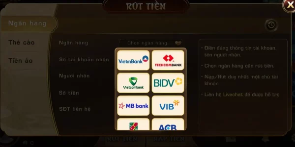 Chọn ngân hàng thích hợp để rút tiền