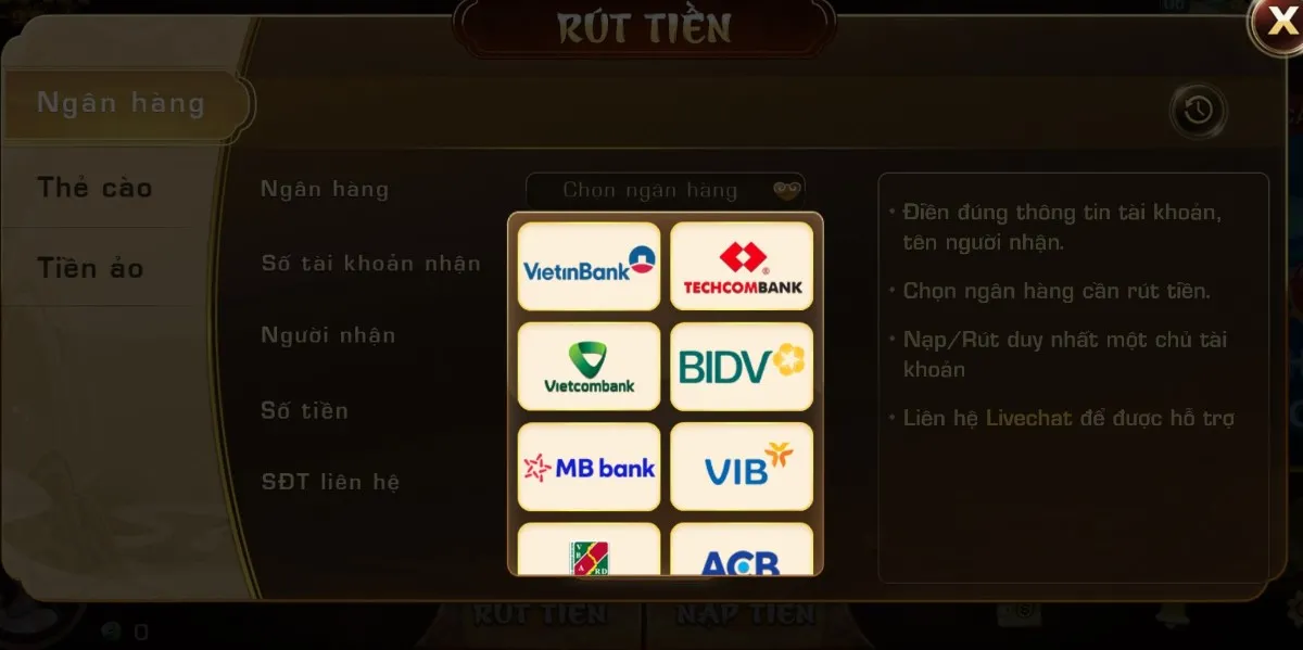 Chọn ngân hàng thích hợp để rút tiền