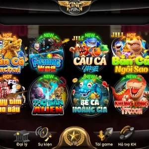 Bắn cá vô cùng đa djang tại Kingfun