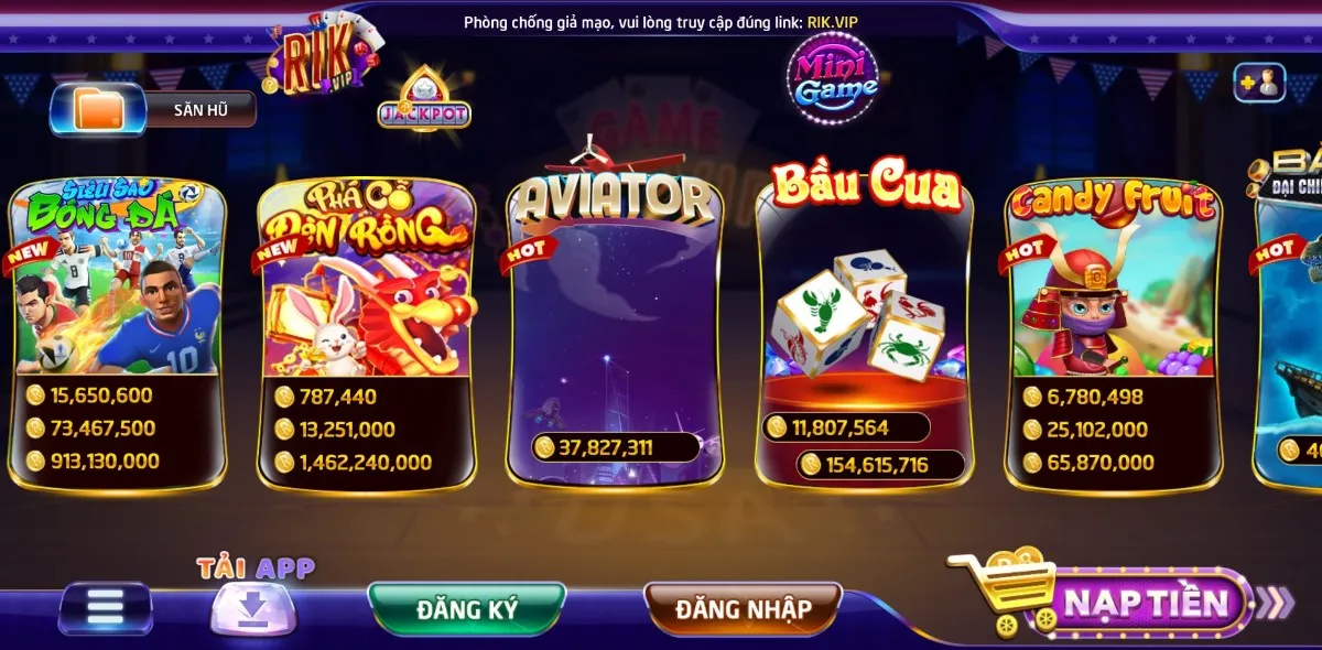 Nổ Hũ tại Rikvip là một trong những trò chơi đổi thưởng hấp dẫn