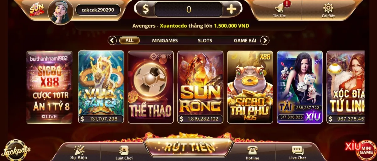 Sunwin đã vươn lên trở thành cổng game top 1 khu vực